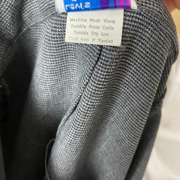 Levi’s Bend Over Gray Houndstooth Pants 34S | Vintage Stretch Pull-On Slacks - Picture 8 of 11